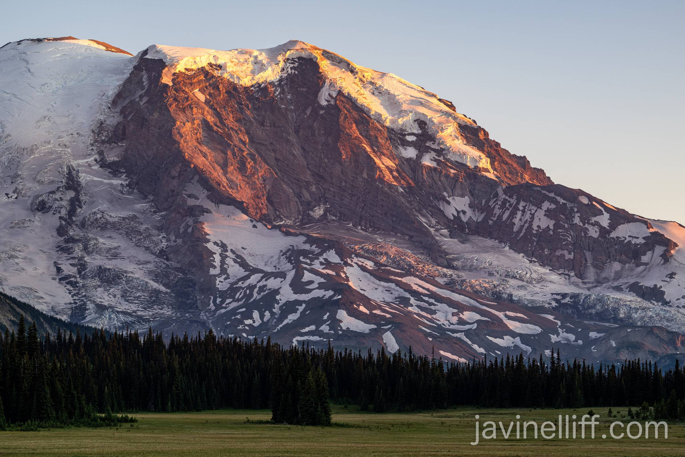 Rainier Sunset Last light on Mount Rainier.